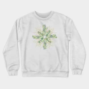 Mandala of Rosemary plant, herbal talisman Crewneck Sweatshirt